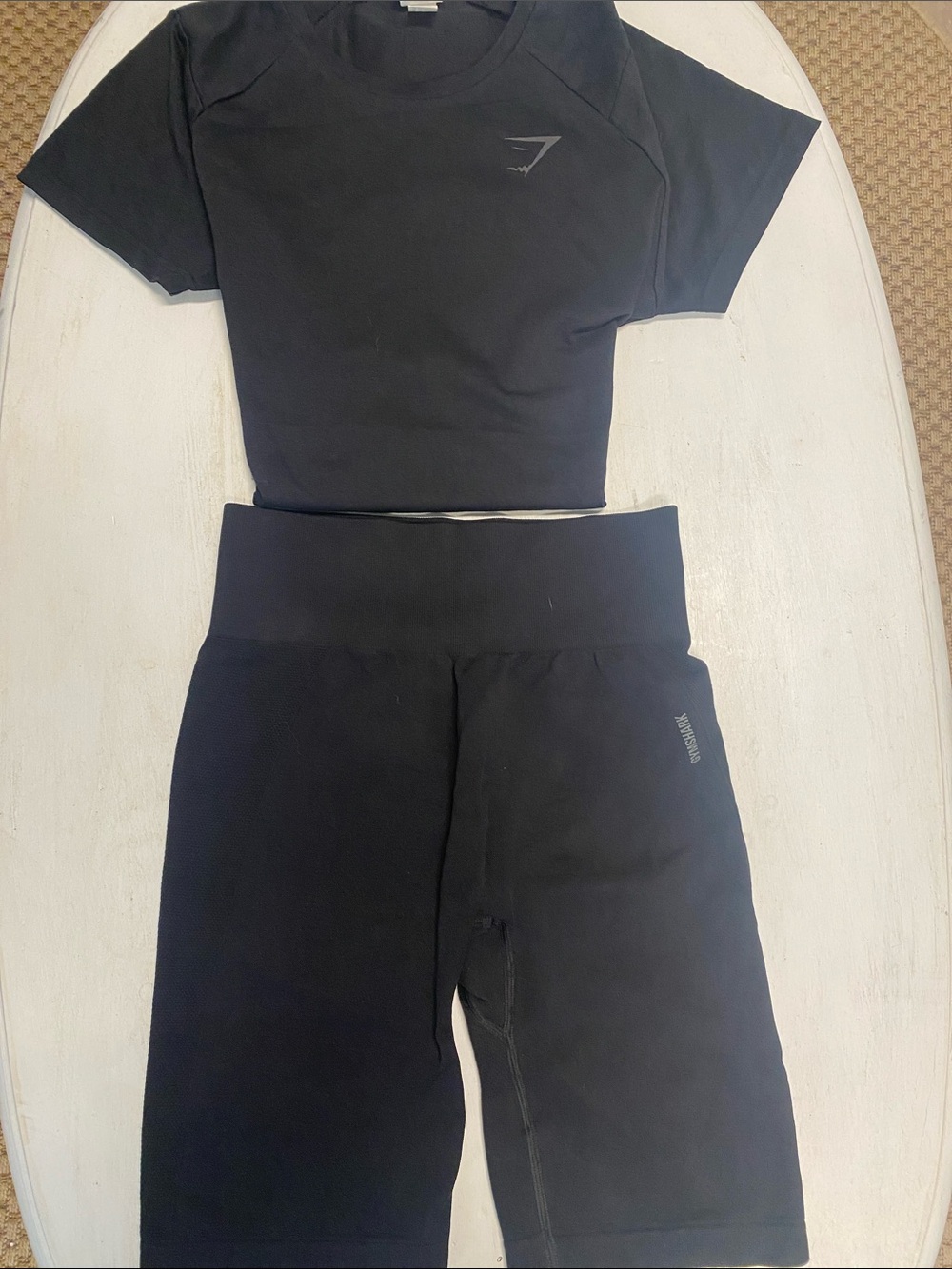 Gymshark Women’s  Black High-Waist Short and Shirt